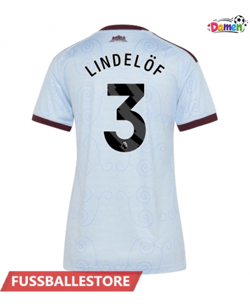 Günstige Aston Villa Victor Lindelof #3 3rd trikot Damen 2026-27 Kurzarm